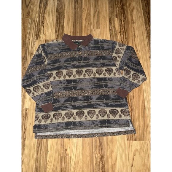 Hunt Club Other - Hunt Club VTG 90s Polo Shirt Multicolor Geometric Shapes‎ Adult Sz M Medium